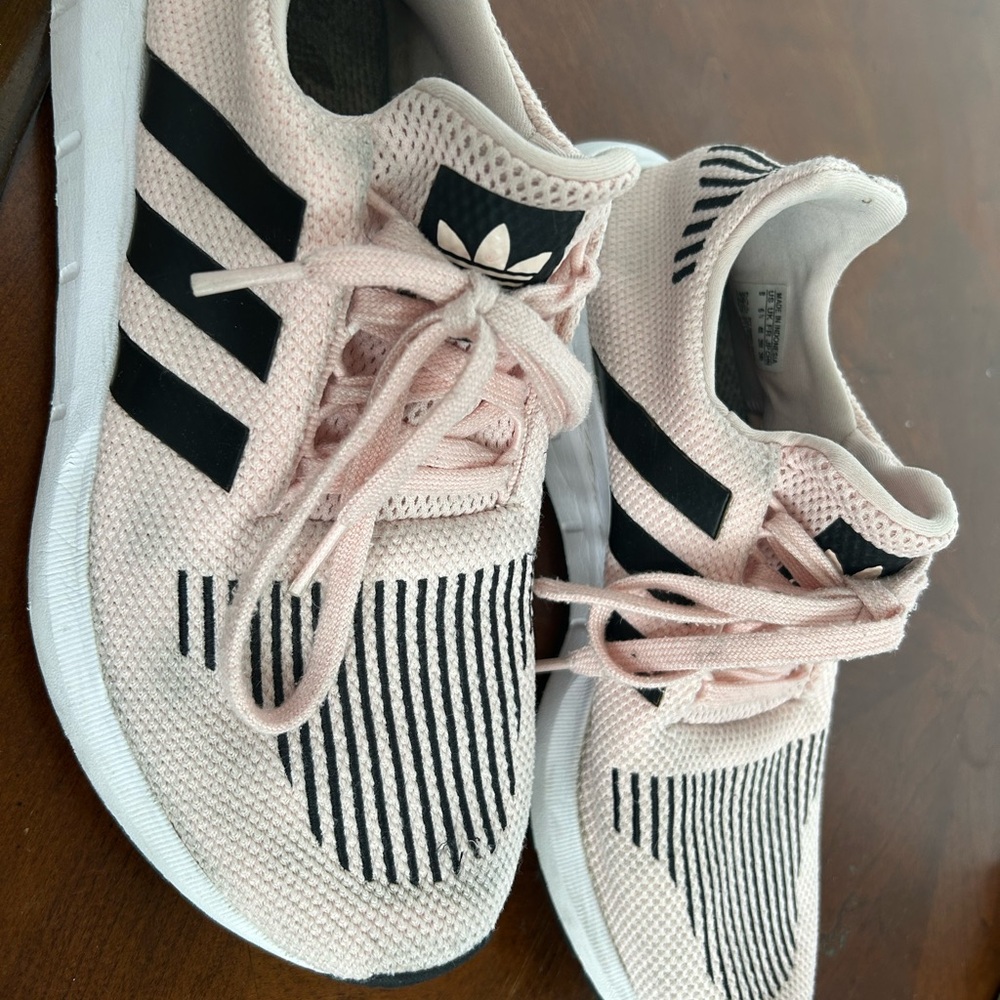 adidas Light Pink and Black Athletic Sneakers